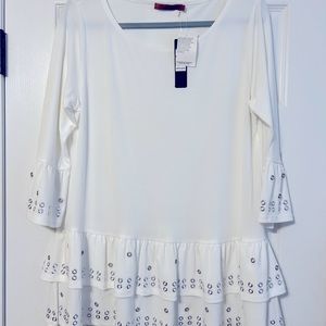 NWT!! Beldini ruffle blouse